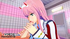 Zero Two Blowjob Hentai Anime with Sucking Sex and Pussy Play Featuring Japanese Amateurs