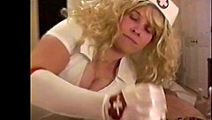 Ever seen a busty brunette play blonde nurse sucking a patient’s cock for relief?