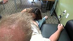 Can I please make you cum in the backroom office scene?