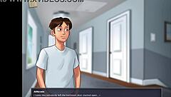 Watching sexy Jamie in the shower is pure Summertime Saga heat!