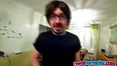 Voluptuous UK Bitch SUCKING Nerd's Dong Hard During Wild Casting Interview