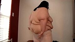 ssbbw xutjja slips into stockings and teases with a vibrator