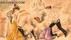 These vintage erotic drawings capture sensual moments from a bygone era. Each sketch tells a unique story.