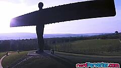 Voluptuous UK Bitch SUCKING Nerd's Dong Hard During Wild Casting Interview