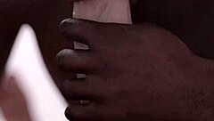 That black guy sucking on a huge white dick