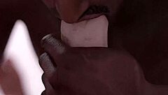 That black guy sucking on a huge white dick