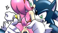 sonic and amy in wild hentai action