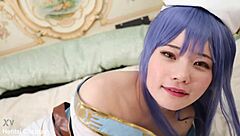 japanese idol in cosplay gets cute and sexy