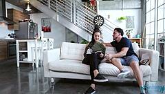 Sloan Harper helps with homework alongside her stepson