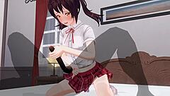 sister teases anus with edging handjob in uncensored anime 😈