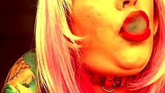 Chubby Brit Domme Tina Snua Smokes Superking While Talking Dirty