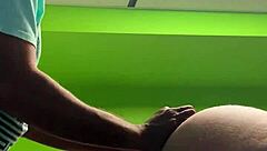 Fucked hard in the ass during rough play.