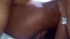 Ebony Ass Filled with Milk in Deep Action