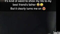 sexting friend's dad on snapchat till i cum
