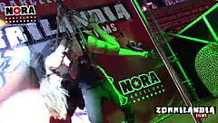 Bound teen in shibari bondage for domination