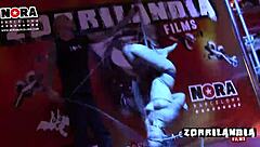 Bound teen in shibari bondage for domination