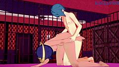 Kuki Shinobu, Candace, and Xingqiu have intense sex with creampie in Genshin Impact hentai