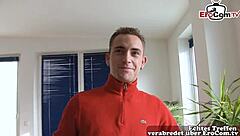 First Meet for German Natural Tits Girl Next Door at Casting! Wow!