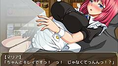 playing perverted game with cool maid lover