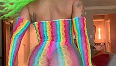 moee baby in cosplay twerking with gibby the clown