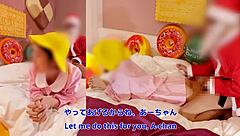 japanese couple christmas cosplay santa creampies small pussy