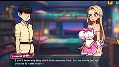 Hey, you think you can handle stripping this bratty princess Sophia naked in the hentai game?