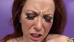 dude, when this redhead flashes her tight asshole, her lover drills it deep in pov