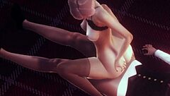 Skinny blondie Anya rides a massive cock in wild 3D POV