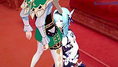 eula, rosaria, and venti in wild intense sex action - genshin hentai! 🔥