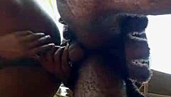 epic style romantic sex with mature woman bent over in doggystyle outdoor black fuck