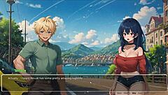 Blurring walls in hentai game ep 3, teasing boyfriend with voyeurism! 😘