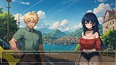 Blurring walls in hentai game ep 3, teasing boyfriend with voyeurism! 😘