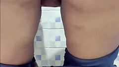 hidden cam catches mature latina ann's bathroom moment