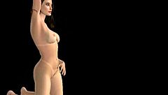 An Animated 3D Cartoon Girl Poses Sexily In Various Stunning Positions