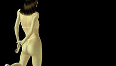 An Animated 3D Cartoon Girl Poses Sexily In Various Stunning Positions