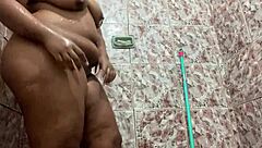 this ebony woman with a giant ass is twerking to funk music