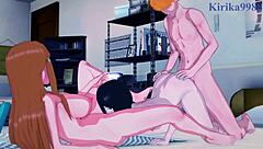 rukia, orihime, yoruichi, and ichigo in wild bleach hentai 3p