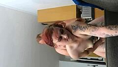 daisy marie is getting anal fucked hard, left side view in this intense sex session