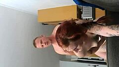 daisy marie is getting anal fucked hard, left side view in this intense sex session