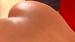 busty latina babe in 3d sucking cock