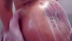 BBW Teases And Fucks Herself With Dildo In Shower While Alone