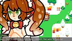 Poppy from LoL gets covered in hot cum for Christmas.