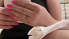 Why does Laina Marie flash her natural beauty and big tits while shopping in store?