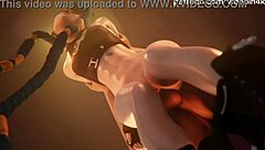 Jinx Takes Hard Anal Fuck with Creampie in League of Legends AI Upscale