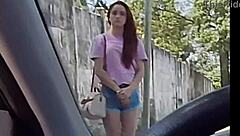 Risky public stroke while asking hot stranger for directions?