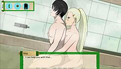 ninja slut ready to serve with big tits handjob