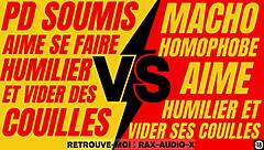 Powerful French macho dominates a young submissive gay guy