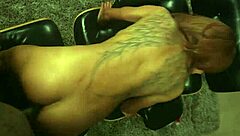 glam babe feeling intense pleasure doggystyle drilled in santa outfit