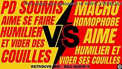 Powerful French macho dominates a young submissive gay guy