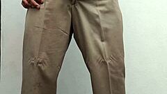 Hot gay teacher in costume spanks and jerks off